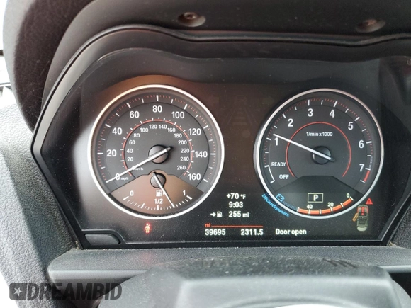 2017 BMW 2 Series M240i xDrive with VIN WBA2L3C30HV667640, listed as a Copart auction lot 76755554 with 39,695 mi miles and Salvage Title. Bid and sale history available at carsss.com. Image 9.