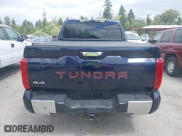 2023 Toyota Tundra Limited Hybrid with VIN 5TFJC5DB1PX033725, listed as a IAAI auction lot 42729682 with 15,767 mi miles and . Bid and sale history available at DreamBid. Image 16.