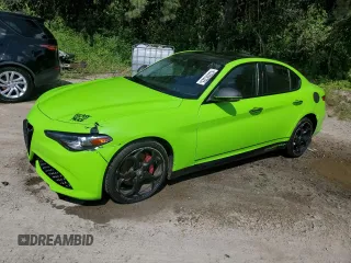 2018 Alfa Romeo Giulia Ti Sport with VIN ZARFAEEN4J7579355, listed as a Copart auction lot 63206325 with 91,422 mi miles and Clean title. Bid and sale history available at DreamBid. Image 1.