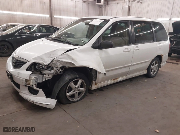 2003 Mazda MPV LX with VIN JM3LW28A930363655, listed as a IAAI auction lot 41668710 with 0 mi miles. Bid and sale history available at carsss.com. Image 18.
