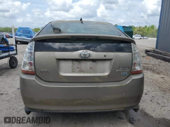 2006 Toyota Prius with VIN JTDKB20U863145845, listed as a Copart auction lot 52051385 with 0 mi miles and Clean Title. Bid and sale history available at carsss.com. Image 6.