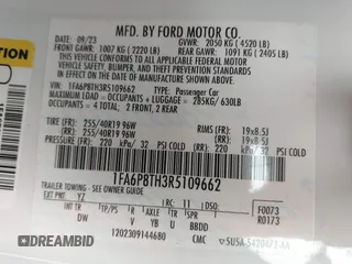 2024 Ford Mustang EcoBoost z VIN 1FA6P8TH3R5109662, wystawiony jako IAAI lot #42164383 z przebiegiem 3 336 mil mil oraz . Historia ofert i sprzedaży dostępna na DreamBid. Obrazek 9.