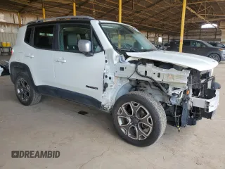2017 Jeep Renegade Limited with VIN ZACCJBDB9HPF78962, listed as a Copart auction lot 62707325 with 78,032 mi miles and Salvage title. Bid and sale history available at DreamBid. Image 4.