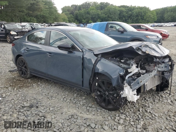 2023 Mazda 3 S Carbon Edition with VIN 3MZBPACM0PM365128, listed as a Copart auction lot 63677225 with Not provided miles and Salvage title. Bid and sale history available at DreamBid. Image 4.