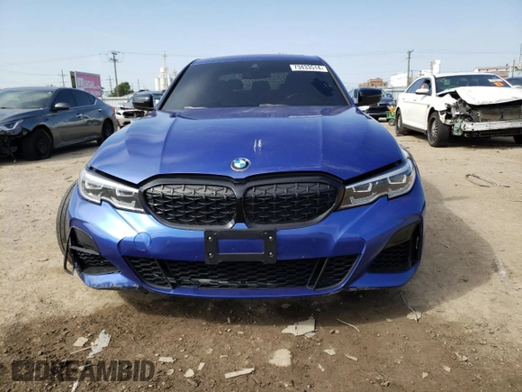 2021 BMW 3 Series M340i xDrive with VIN 3MW5U9J03M8B55096, listed as a Copart auction lot 73433514 with 49,381 mi miles and Salvage Title. Bid and sale history available at carsss.com. Image 5.