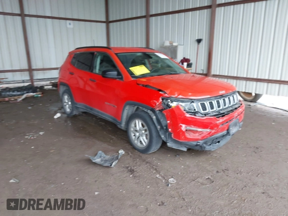 2019 Jeep Compass Sport z VIN 3C4NJCAB2KT676721, wystawiony jako IAAI lot #42116610 z przebiegiem 130 701 mil mil oraz . Historia ofert i sprzedaży dostępna na DreamBid. Obrazek 1.