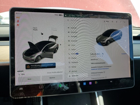 2018 Tesla Model 3 Long Range Battery with VIN 5YJ3E1EA6JF061510, listed as a Copart auction lot 55839225 with 134,570 mi miles and Salvage Title. Bid and sale history available at DreamBid. Image 9.