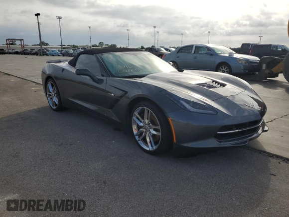 2014 Chevrolet Corvette Z51 3LT z VIN 1G1YM3D77E5125967, wystawiony jako Copart lot #74243324 z przebiegiem Nie podano mil oraz Szkoda całkowita • Salvage title. Historia ofert i sprzedaży dostępna na DreamBid. Obrazek 4.