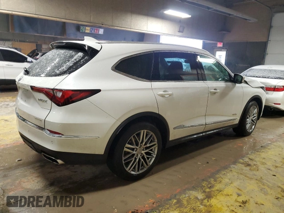 2023 Acura MDX w/Advance Package with VIN 5J8YE1H82PL024699, listed as a Copart auction lot 88757235 with 0 mi miles and Salvage Title. Bid and sale history available at carsss.com. Image 3.