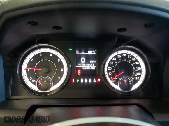 2016 Ram 1500 Tradesman with VIN 1C6RR7FT1GS173846, listed as a Copart auction lot 52385595 with 93,988 mi miles and Salvage title. Bid and sale history available at DreamBid. Image 9.