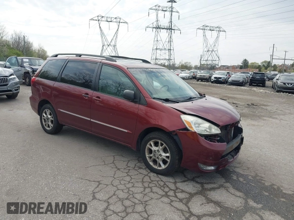 2005 Toyota Sienna XLE with VIN 5TDBA22C25S047298, listed as a IAAI auction lot 42039417 with 185,105 mi miles. Bid and sale history available at carsss.com. Image 1.