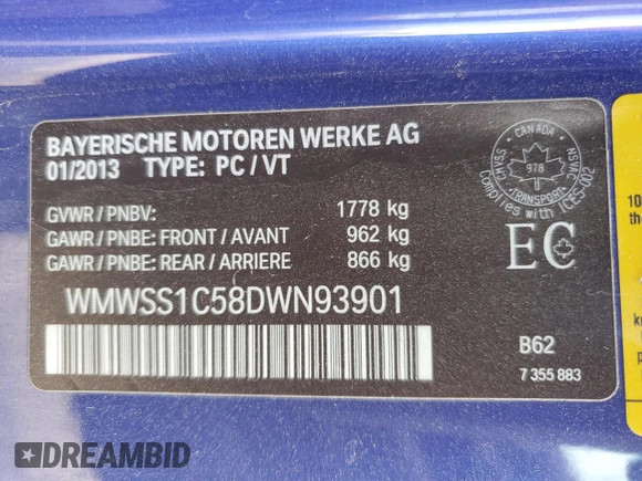 2013 MINI Paceman z VIN WMWSS1C58DWN93901, wystawiony jako Copart lot #77044034 z przebiegiem 189 375 mil mil oraz Czysty tytuł • Clean title. Historia ofert i sprzedaży dostępna na DreamBid. Obrazek 13.