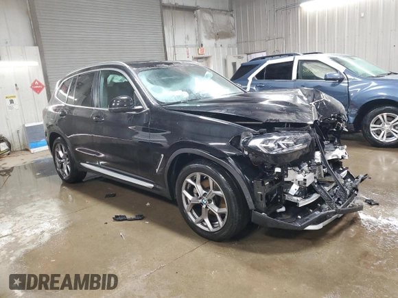 2023 BMW X3 xDrive30i with VIN 5UX53DP07P9S81101, listed as a Copart auction lot 50319775 with 12,378 mi miles and Salvage Title. Bid and sale history available at carsss.com. Image 4.