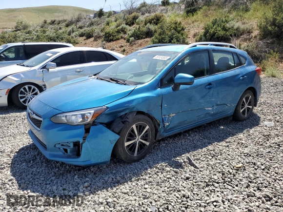 2019 Subaru Impreza Premium with VIN 4S3GTAC62K3738220, listed as a Copart auction lot 59124865 with 94,622 mi miles and Salvage title. Bid and sale history available at DreamBid. Image 1.