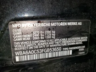 2015 BMW 6 Series 640i z VIN WBA6A0C53FGB53650, wystawiony jako Copart lot #68653574 z przebiegiem Nie podano mil oraz Czysty tytuł • Clean title. Historia ofert i sprzedaży dostępna na DreamBid. Obrazek 12.