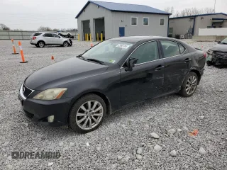 2006 Lexus IS 250 with VIN JTHCK262862007334, listed as a Copart auction lot 52905705 with 210,695 mi miles and Salvage Title. Bid and sale history available at DreamBid. Image 1.