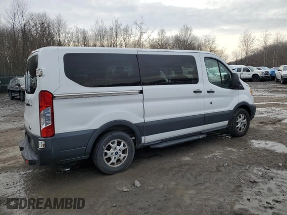 2016 Ford Transit Wagon XL with VIN 1FMZK1YM0GKA42001, listed as a Copart auction lot 44488315 with 106,634 mi miles and Salvage Title. Bid and sale history available at carsss.com. Image 3.