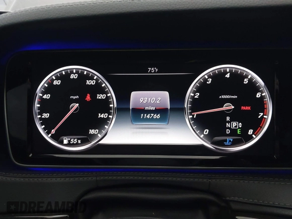 2015 Mercedes-Benz S-Class S 550 with VIN WDDUG8CB0FA162325, listed as a IAAI auction lot 41643485 with 114,766 mi miles. Bid and sale history available at carsss.com. Image 7.