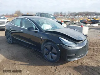 2019 Tesla Model 3 Long Range with VIN 5YJ3E1EB5KF414748, listed as a IAAI auction lot 41778914 with 0 mi miles. Bid and sale history available at carsss.com. Image 1.