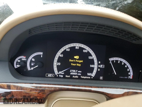 2013 Mercedes-Benz S 550 with VIN WDDNG7DB1DA516914, listed as a Copart auction lot 43611565 with 60,503 mi miles and Salvage Title. Bid and sale history available at DreamBid. Image 9.
