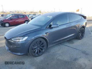 2022 Tesla Model X with VIN 7SAXCBE54NF354203, listed as a Copart auction lot 41506635 with 44,516 mi miles and Salvage Title. Bid and sale history available at carsss.com. Image 1.