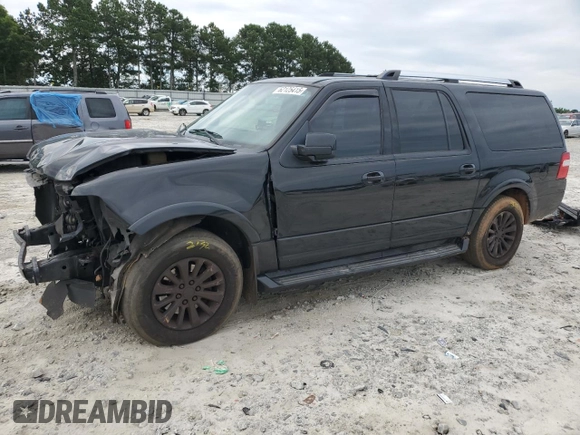 2015 Ford Expedition Max Limited with VIN 1FMJK1KT1FEF07587, listed as a Copart auction lot 62125415 with 160,729 mi miles and Salvage title. Bid and sale history available at DreamBid. Image 1.