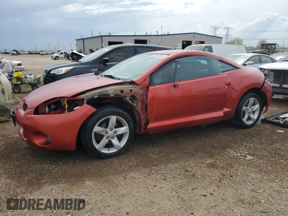 2008 Mitsubishi Eclipse GS with VIN 4A3AK24F78E042198, listed as a Copart auction lot 53043564 with 105,025 mi miles and Salvage Title. Bid and sale history available at carsss.com. Image 1.