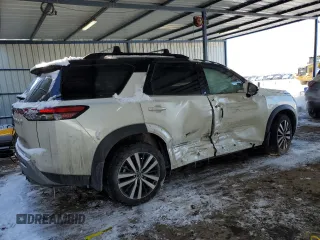 2024 Nissan Pathfinder Platinum z VIN 5N1DR3DK2RC225287, wystawiony jako Copart lot #89407945 z przebiegiem 20 991 mil mil oraz Szkoda całkowita • Salvage title. Historia ofert i sprzedaży dostępna na DreamBid. Obrazek 3.