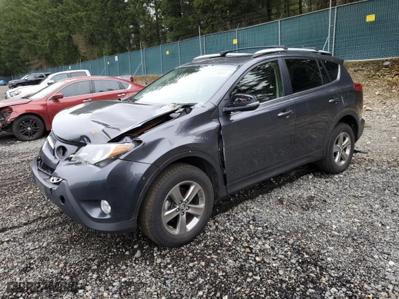 2015 Toyota RAV4 XLE with VIN JTMRFREV4FD125129, listed as a Copart auction lot 49126855 with 118,115 mi miles and Salvage Title. Bid and sale history available at carsss.com. Image 1.