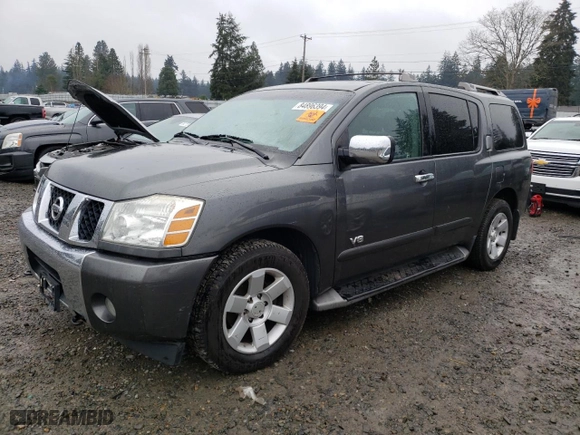 2005 Nissan Armada LE with VIN 5N1AA08B15N738306, listed as a Copart auction lot 84896394 with 159,734 mi miles and Salvage Title. Bid and sale history available at carsss.com. Image 1.