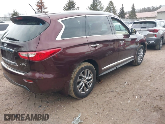2015 Infiniti QX60 with VIN 5N1AL0MM8FC521835, listed as a IAAI auction lot 41684258 with 100,266 mi miles. Bid and sale history available at carsss.com. Image 4.