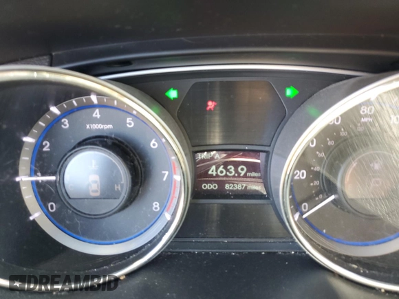 2013 Hyundai Sonata GLS with VIN 5NPEB4AC6DH617735, listed as a Copart auction lot 69898814 with 82,387 mi miles and Salvage Title. Bid and sale history available at carsss.com. Image 9.