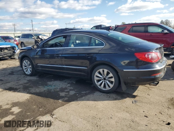 2012 Volkswagen CC Sport PZEV with VIN WVWNP7AN0CE522347, listed as a Copart auction lot 44736245 with 0 mi miles and Salvage Title. Bid and sale history available at carsss.com. Image 2.