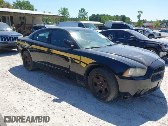2013 Dodge Charger Police with VIN 2C3CDXAG8DH647998, listed as a IAAI auction lot 42136076 with 85,253 mi miles and . Bid and sale history available at carsss.com. Image 1.