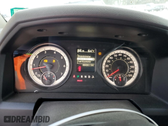 2018 Ram 1500 Express with VIN 3C6RR7KT1JG158655, listed as a Copart auction lot 55536745 with 86,281 mi miles and Salvage title. Bid and sale history available at DreamBid. Image 9.