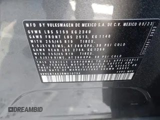 2024 Volkswagen Tiguan SE R-Line Black с VIN 3VVCB7AX2RM010794, выставлен на аукционе IAAI как лот 41894596 с пробегом 25 136 миль миль и . История ставок и продаж доступна на DreamBid. Изображение 9.