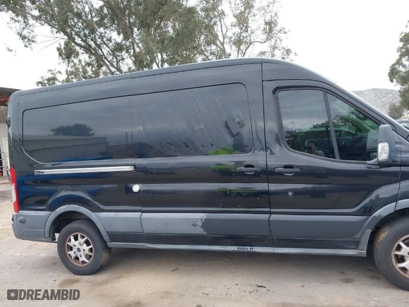 2015 Ford Transit Cargo Van with VIN 1FTYR2CM7FKA84480, listed as a IAAI auction lot 42009822 with 135,738 mi miles. Bid and sale history available at carsss.com. Image 13.