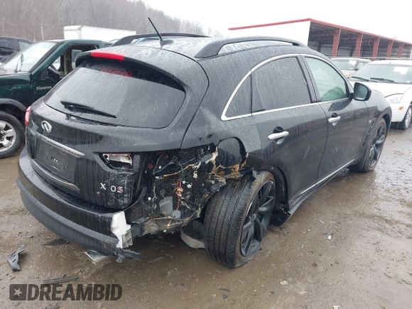 2017 Infiniti QX70 with VIN JN8CS1MW0HM415145, listed as a IAAI auction lot 41557578 with 42,502 mi miles and . Bid and sale history available at DreamBid. Image 4.