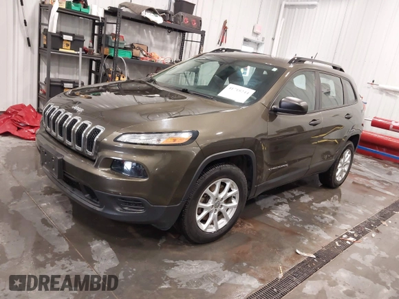 2015 Jeep Cherokee Sport with VIN 1C4PJMAB9FW595102, listed as a IAAI auction lot 41718244 with 95,059 mi miles. Bid and sale history available at carsss.com. Image 17.