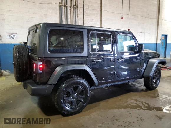 2022 Jeep Wrangler Unlimited Sport S with VIN 1C4HJXDGXNW152081, listed as a Copart auction lot 48708555 with 41,290 mi miles and Clean Title. Bid and sale history available at DreamBid. Image 3.
