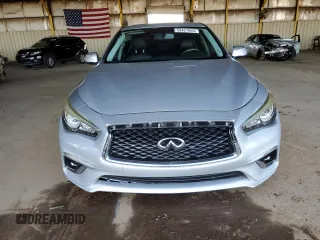 2018 Infiniti Q50 Luxe with VIN JN1EV7AP9JM358612, listed as a Copart auction lot 59427965 with 81,450 mi miles and Salvage title. Bid and sale history available at DreamBid. Image 5.