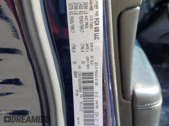 2017 Jeep Grand Cherokee Laredo with VIN 1C4RJFAG9HC609830, listed as a Copart auction lot 47599295 with 136,014 mi miles and Salvage title. Bid and sale history available at DreamBid. Image 15.
