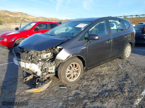 2012 Toyota Prius v Two with VIN JTDZN3EU8C3059855, listed as a IAAI auction lot 41581089 with 1 mi miles. Bid and sale history available at carsss.com. Image 17.
