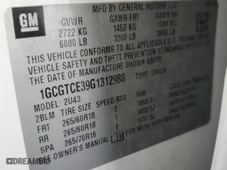 2016 Chevrolet Colorado 4WD LT with VIN 1GCGTCE39G1312980, listed as a Copart auction lot 63286254 with 115,314 mi miles and Salvage Title. Bid and sale history available at carsss.com. Image 15.