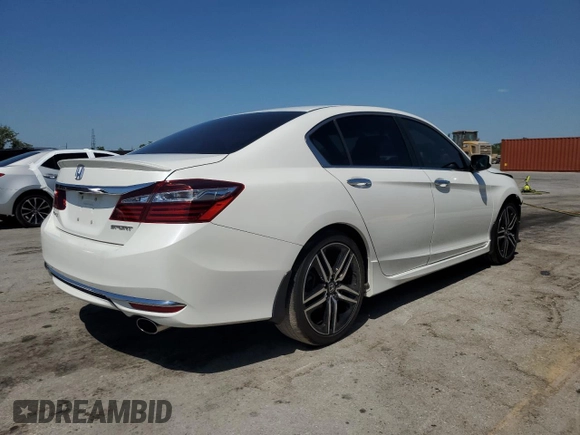 2017 Honda Accord Sedan Sport with VIN 1HGCR2F50HA014618, listed as a Copart auction lot 52520445 with 91,448 mi miles and Salvage Title. Bid and sale history available at carsss.com. Image 3.
