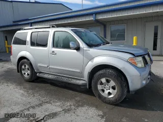 2006 Nissan Pathfinder SE with VIN 5N1AR18U36C615832, listed as a Copart auction lot 81623304 with 185,540 mi miles and Salvage Title. Bid and sale history available at carsss.com. Image 4.