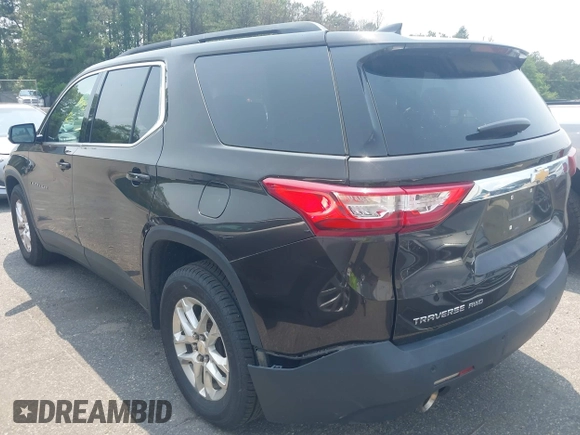 2019 Chevrolet Traverse LT Cloth z VIN 1GNEVGKW3KJ102804, wystawiony jako IAAI lot #42492949 z przebiegiem 144 895 mil mil oraz . Historia ofert i sprzedaży dostępna na DreamBid. Obrazek 3.