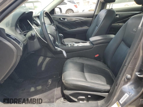 2014 Infiniti Q50 with VIN JN1BV7AP4EM686822, listed as a Copart auction lot 56568735 with 96,133 mi miles and Salvage title. Bid and sale history available at DreamBid. Image 7.