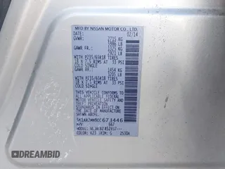 2014 Nissan Pathfinder SL with VIN 5N1AR2MN9EC673446, listed as a IAAI auction lot 39261668 with 125,419 mi miles and . Bid and sale history available at DreamBid. Image 9.