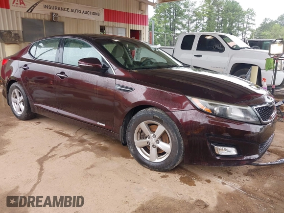 2015 Kia Optima LX with VIN 5XXGM4A70FG471577, listed as a IAAI auction lot 42440620 with 155,330 mi miles and . Bid and sale history available at DreamBid. Image 1.